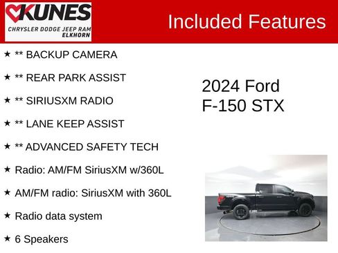 Used 2024 Ford F150 STX w/ STX Black Appearance Package AWD/4WD image 2