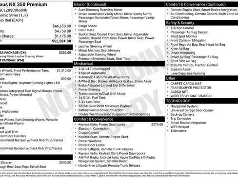 Used 2025 Lexus NX 350 AWD w/ Cold Area Package image 23