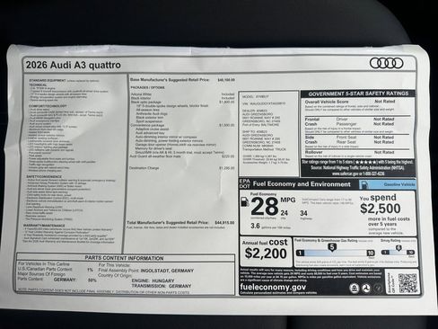 New 2026 Audi A3 2.0T Premium image 33
