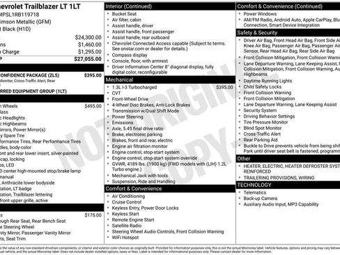 Certified 2024 Chevrolet TrailBlazer LT w/ Driver Confidence Package image 2