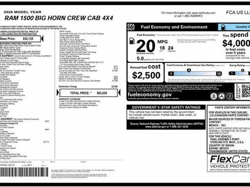 Used 2026 RAM 1500 Big Horn AWD/4WD image 1