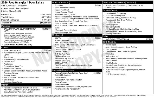 New 2026 Jeep Wrangler Unlimited Sahara AWD/4WD image 49