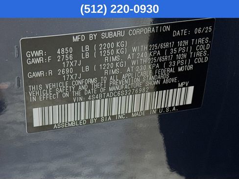 Certified 2025 Subaru Outback Premium image 40