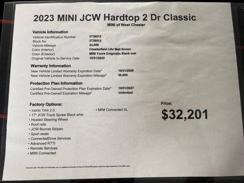 Used 2023 MINI Cooper John Cooper Works w/ Driver Assistance Package image 17