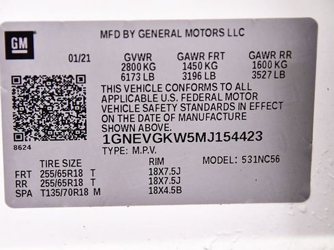 Used 2021 Chevrolet Traverse LT AWD/4WD image 14