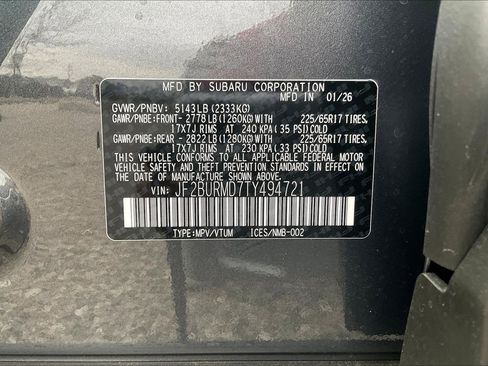 New 2026 Subaru Outback Wilderness AWD/4WD image 12