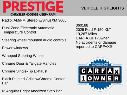 Used 2025 Ford F150 XLT w/ Equipment Group 301A Standard image 4