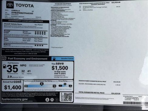 New 2026 Toyota Corolla LE FWD image 24