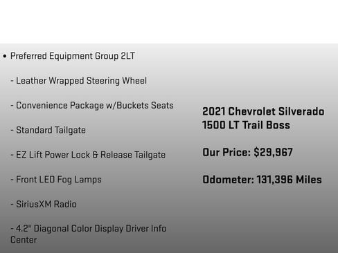 Used 2021 Chevrolet Silverado 1500 LT Trail Boss w/ Convenience Package II AWD/4WD image 24