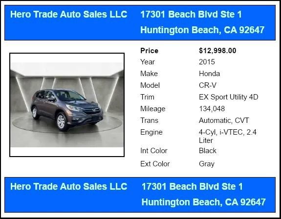 Used 2015 Honda CR-V EX image 38