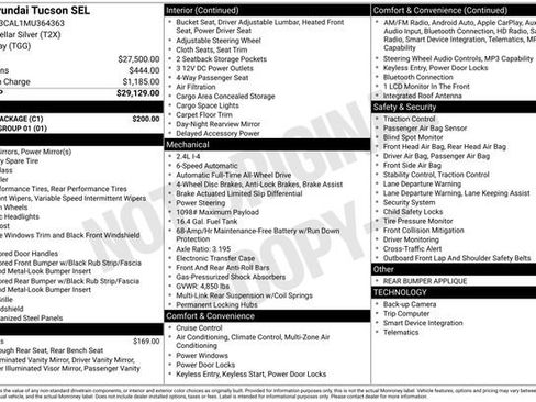 Used 2021 Hyundai Tucson SEL w/ Cargo Package AWD/4WD image 2