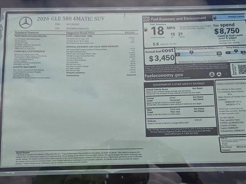 New 2026 Mercedes-Benz GLE 580 4MATIC image 16