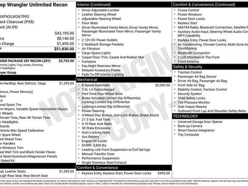 Used 2020 Jeep Wrangler Unlimited Rubicon w/ Quick Order Package 28Y Recon AWD/4WD image 3
