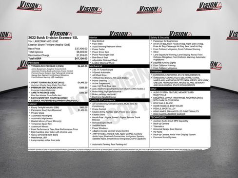 Used 2022 Buick Envision Essence w/ Technology Package II image 44