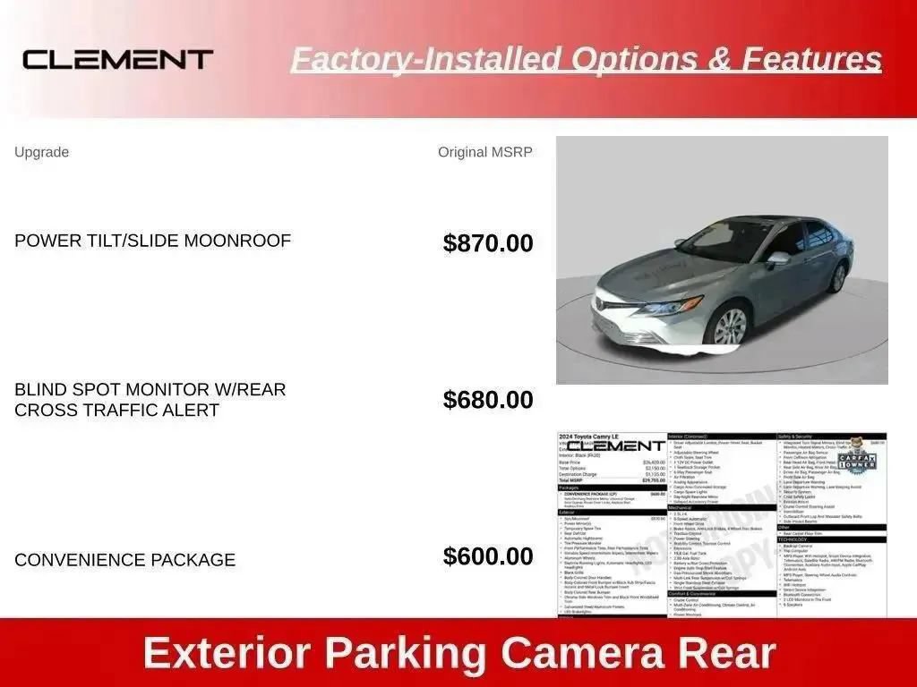Used 2024 Toyota Camry LE w/ Convenience Package FWD image 62