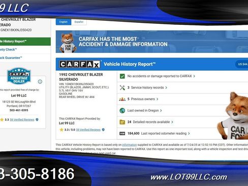 Used 1992 Chevrolet Blazer 4WD image 3