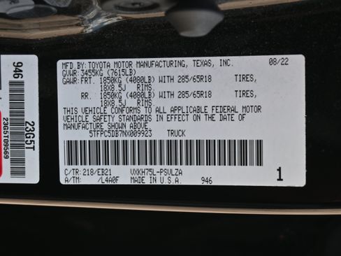 Used 2022 Toyota Tundra TRD Pro AWD/4WD image 34