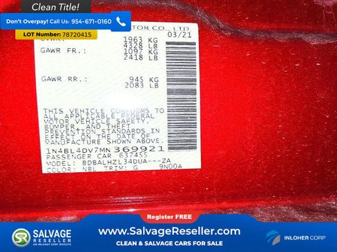 Used 2021 Nissan Altima 2.5 SV FWD image 16