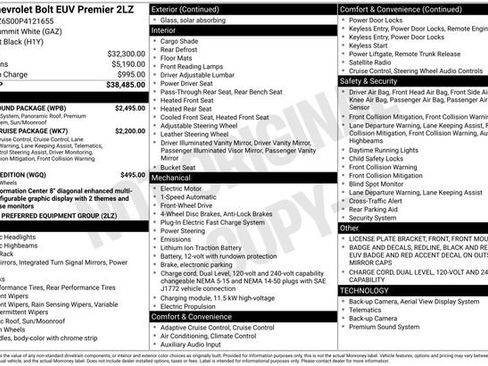 Used 2023 Chevrolet Bolt EUV Premier w/ Sun & Sound Package image 28