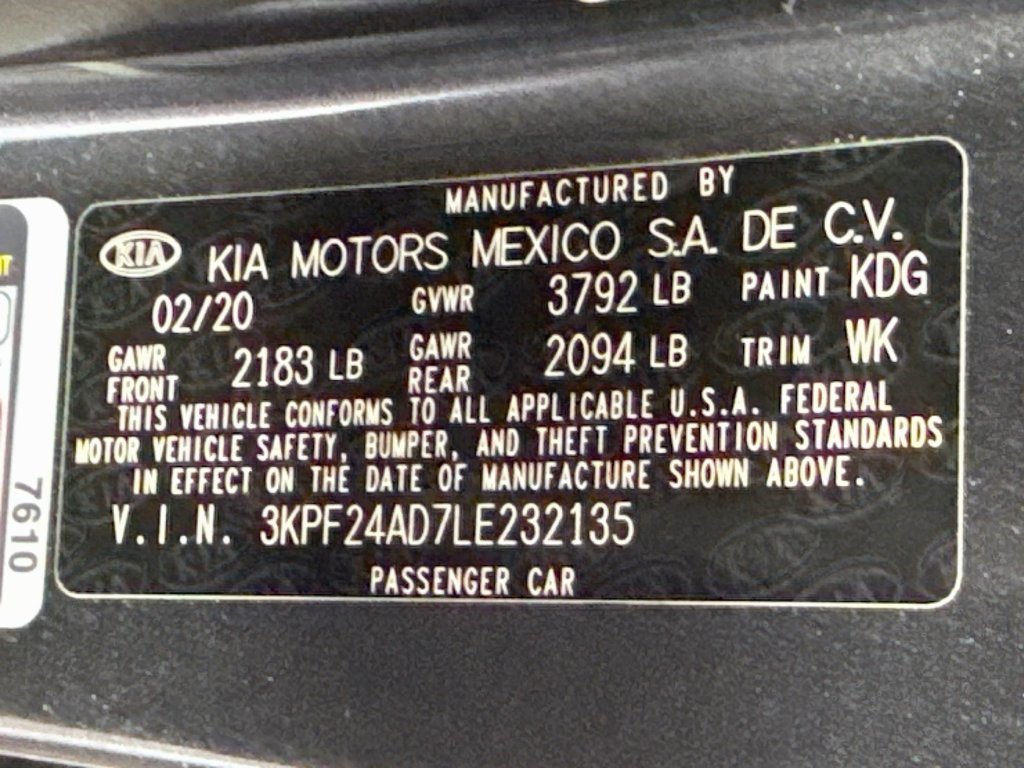 Used 2020 Kia Forte LXS FWD image 38