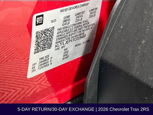 Used 2026 Chevrolet Trax RS w/ Sunroof Package image 36