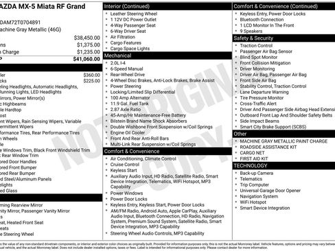 New 2026 MAZDA MX-5 Miata RF Grand Touring RWD image 22