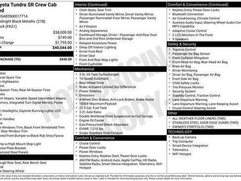 Used 2022 Toyota Tundra SR w/ SR Tow Package RWD image 31