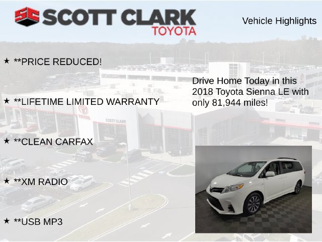Used 2018 Toyota Sienna LE AWD/4WD image 12