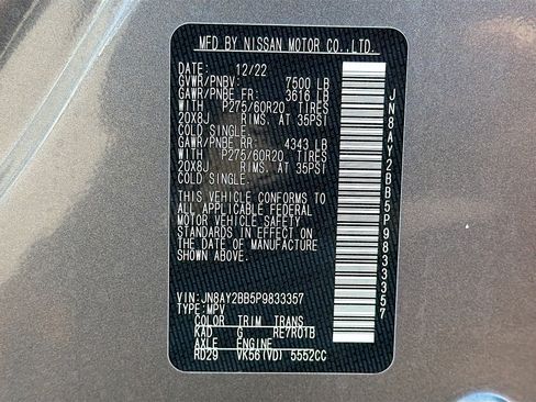 Used 2023 Nissan Armada SL w/ Captain's Chairs Package image 44