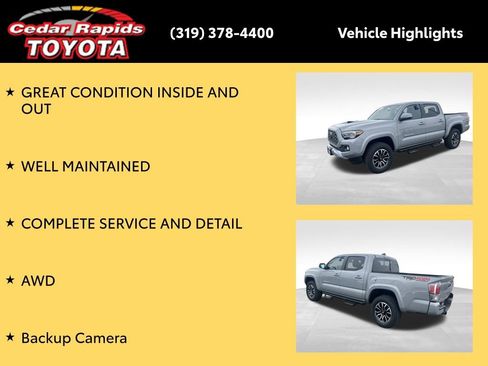 Certified 2021 Toyota Tacoma TRD Sport w/ Technology Package image 9