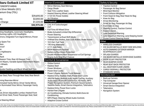 Certified 2023 Subaru Outback Limited XT image 31