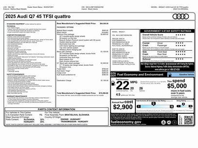 Used 2025 Audi Q7 2.0T Premium Plus w/ Premium Plus Package