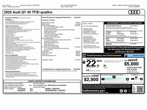 Used 2025 Audi Q7 2.0T Premium Plus w/ Premium Plus Package image 2