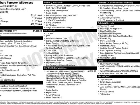 Used 2022 Subaru Forester Wilderness w/ Wilderness Package image 32