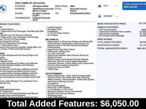 Used 2025 BMW X5 xDrive50e AWD/4WD image 3