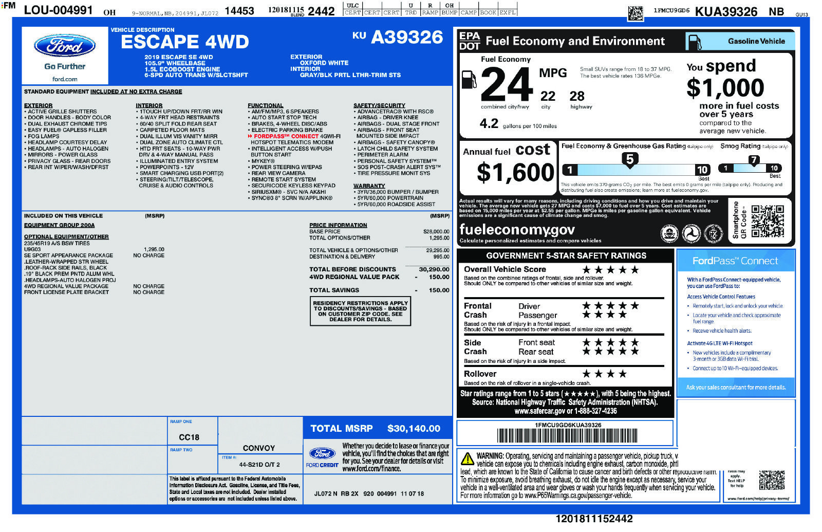 Used 2019 Ford Escape SE AWD/4WD image 5