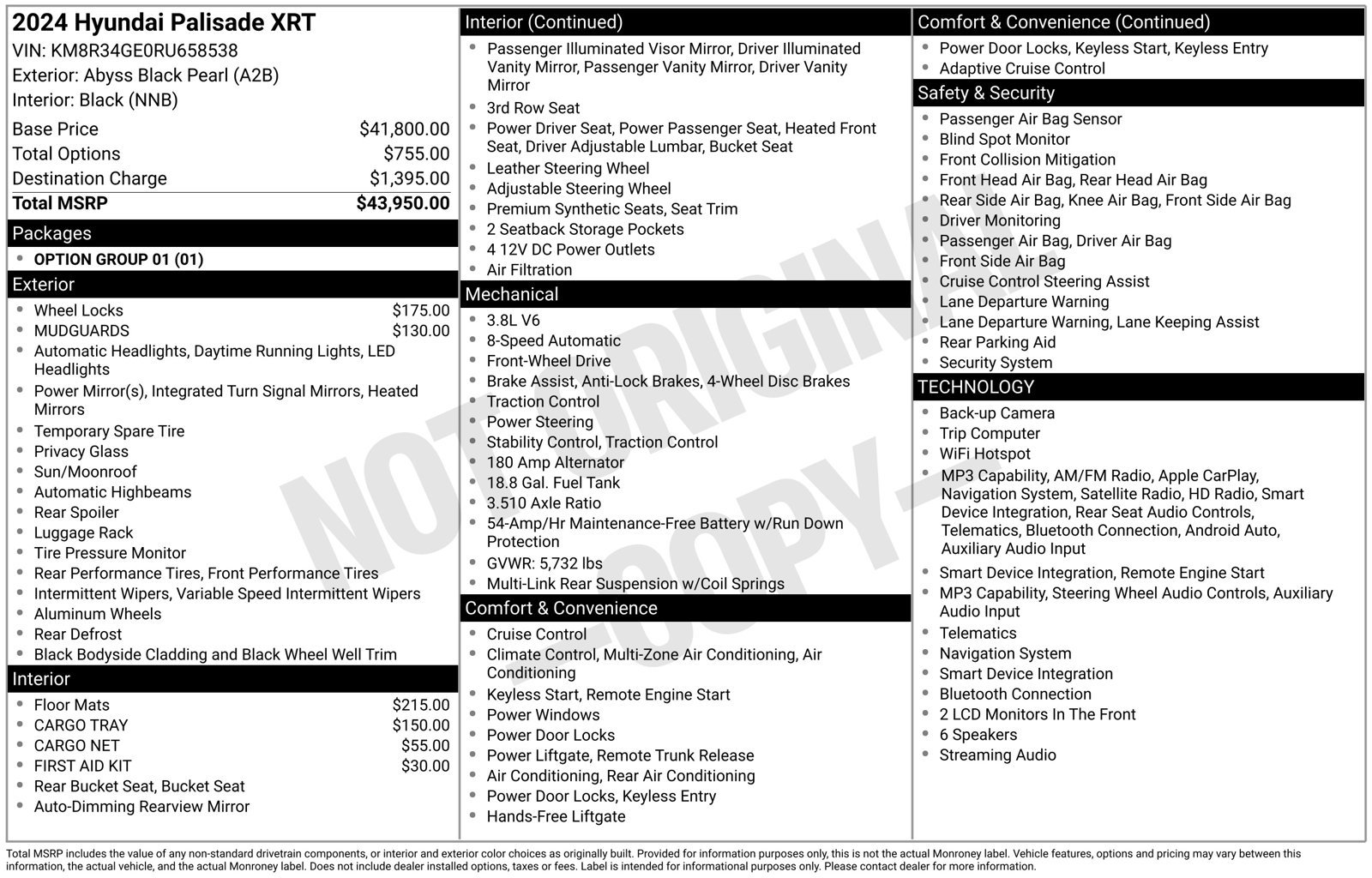 Certified 2024 Hyundai Palisade XRT FWD image 42