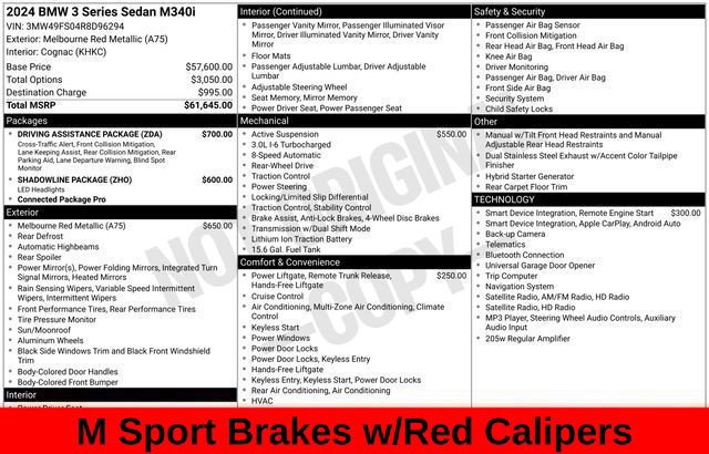 Used 2024 BMW M340i w/ Driving Assistance Package RWD image 50