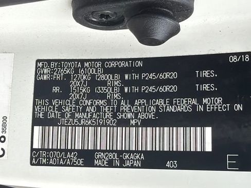 Used 2019 Toyota 4Runner Limited RWD image 32