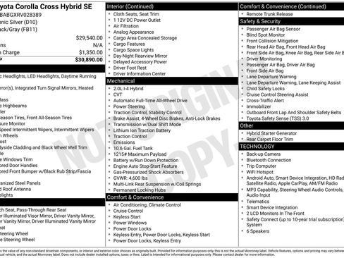 Used 2024 Toyota Corolla Cross AWD Hybrid image 20