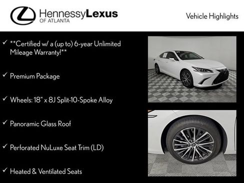 Used 2023 Lexus ES 350 w/ Premium Package FWD image 12