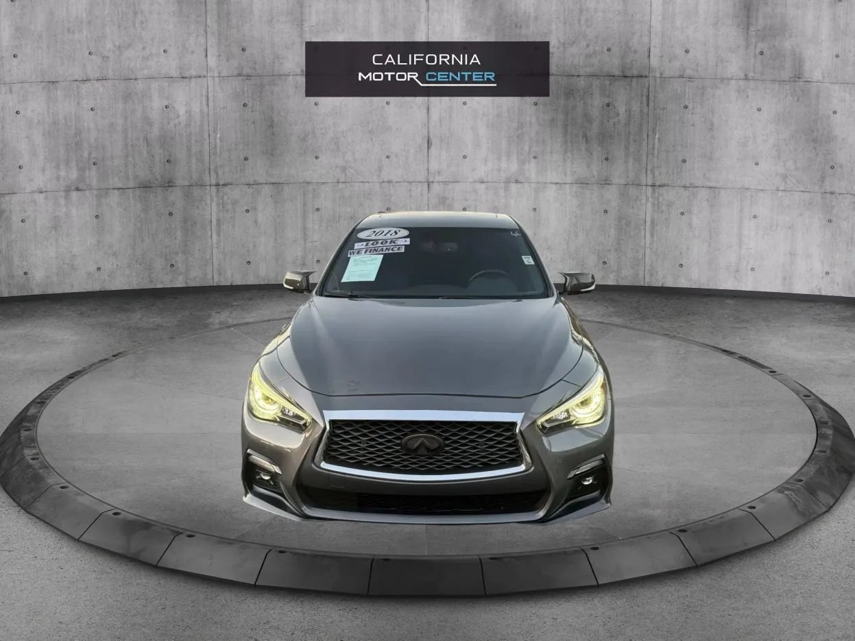 Used 2018 INFINITI Q50 Red Sport 400 w/ Sensory Package (Sport) RWD image 2
