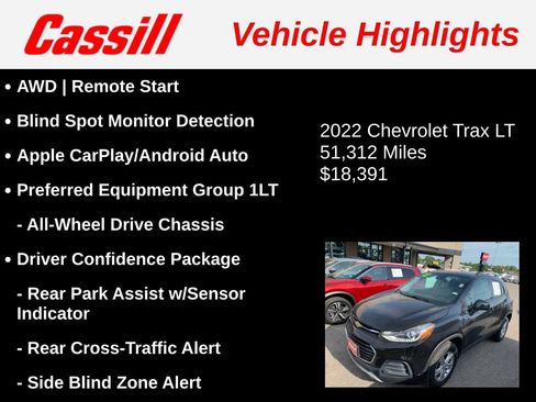 Used 2022 Chevrolet Trax LT w/ Driver Confidence Package AWD/4WD image 3