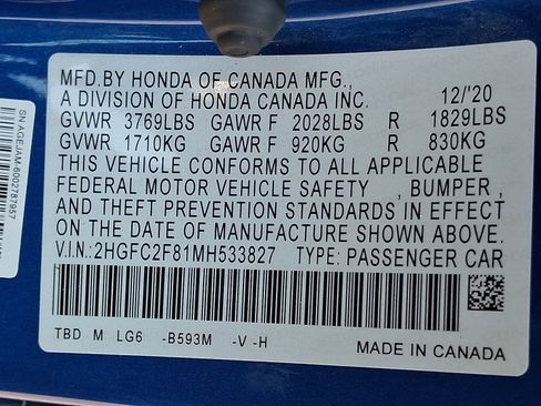 Used 2021 Honda Civic Sport image 26