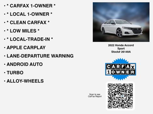 Certified 2022 Honda Accord Sport image 7