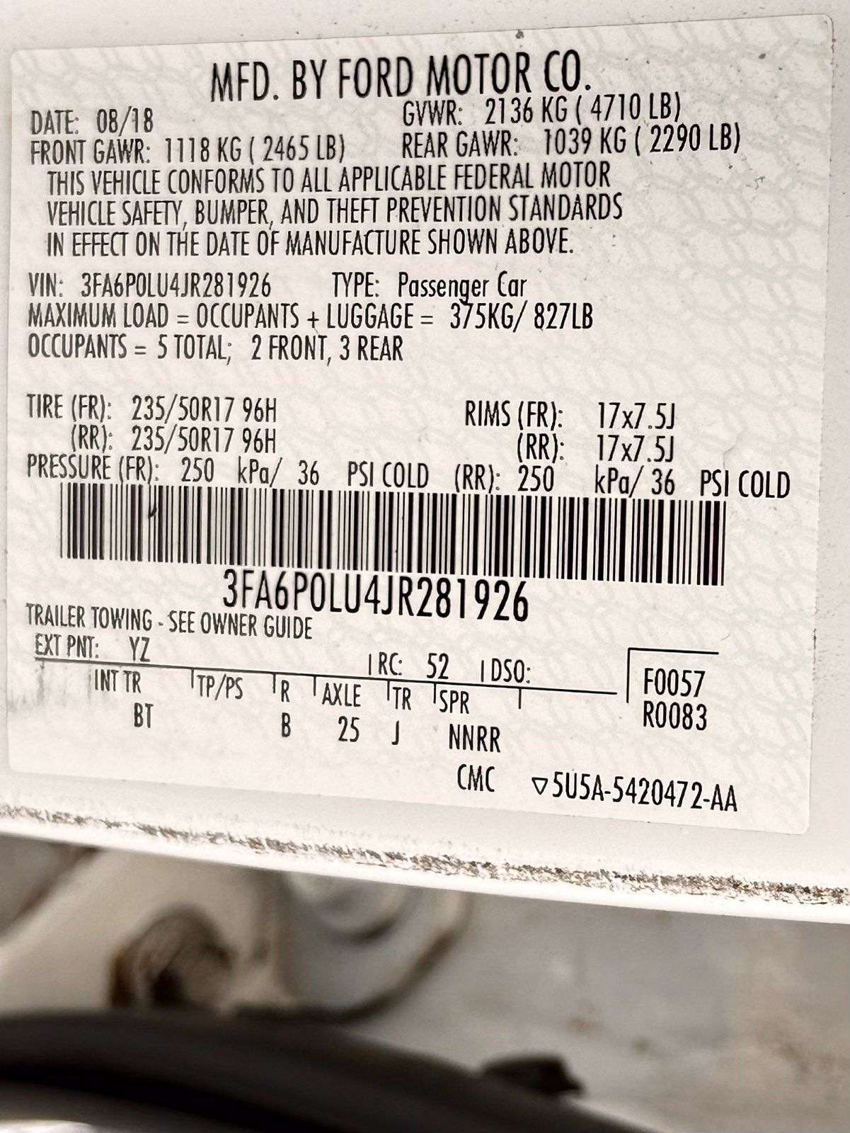 Used 2018 Ford Fusion SE w/ Equipment Group 602A FWD image 40