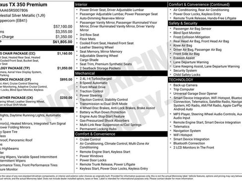 Used 2024 Lexus TX 350 FWD w/ Captains Chair Package image 6