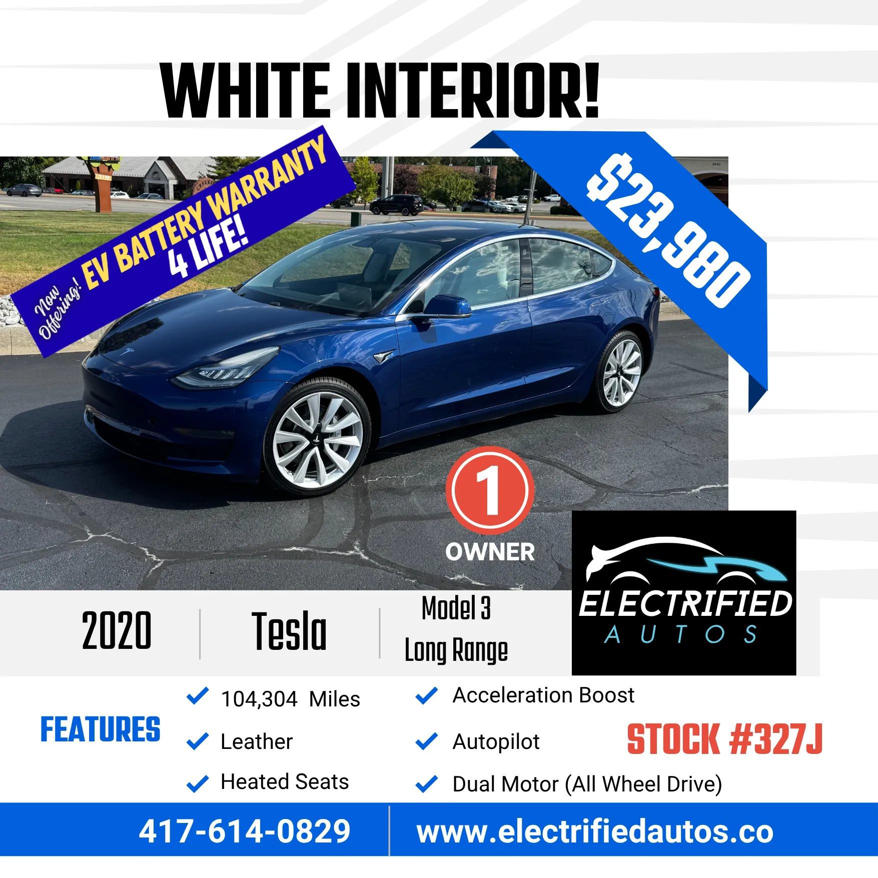 Used 2020 Tesla Model 3 Long Range AWD/4WD image 1