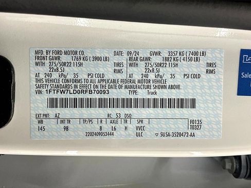 New 2024 Ford F150 Platinum w/ Equipment Group 702A High image 14