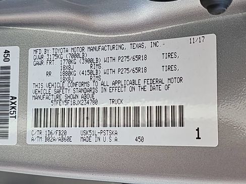 Used 2018 Toyota Tundra SR5 w/ TRD Off Road Package RWD image 34